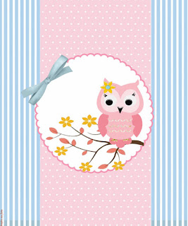 Pretty Pink Owl Free Printable Labels.