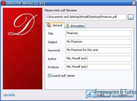 Doro PDF Writer : un logiciel gratuit de création de fichiers PDF