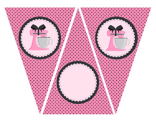  Baking in Pink Free Printable Bunting.