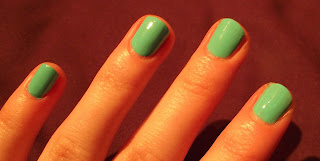 New Barry M Gelly Hi- Shine Nail Paint Polish Swatch- 305 Green Berry GNP 12