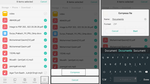 create zip file in android mobile