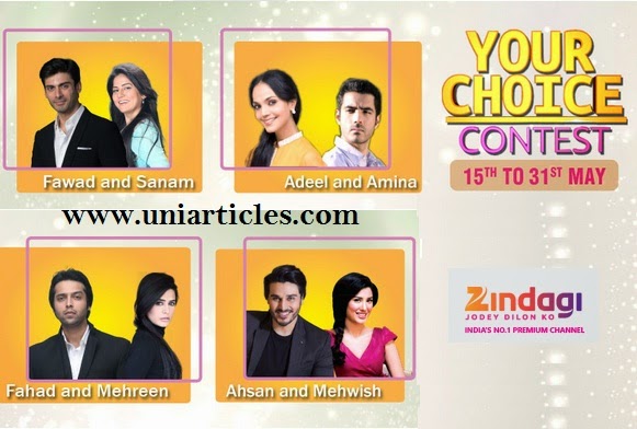 Zindagi ‘Your Choice’ contest for favourite ‘Zindagi Jodi’ |Celebrates first anniversary |Vote Now