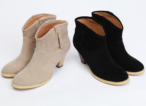 Suede Western Ankle Boots