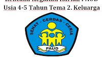 Rencana Kegiatan Harian PAUD Usia 4-5 Tahun Tema 2. Keluarga