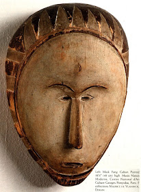 African mask, Fang Gabon mask, Primitivism, Maurice De Vlaminck, André Derain, white mask, African sculpture, African mask, wood mask, wood mask sculpture