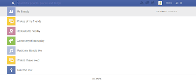 Tampilan Facebook dengan fitur baru Graph Search