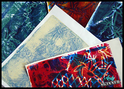 Andy Skinner Decoart Gelli plate prints