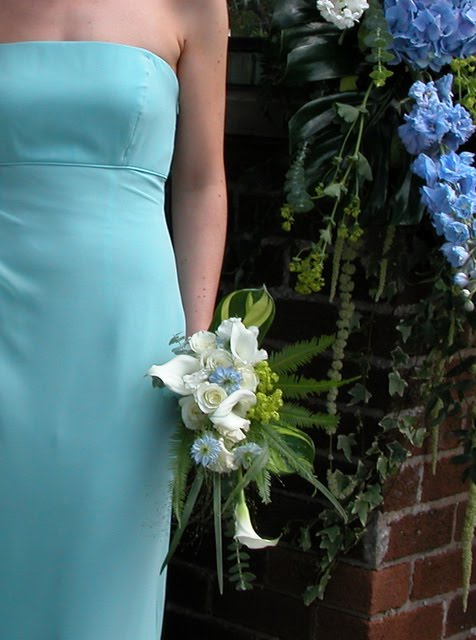Claire's gentle shower wedding bouquet included fresh Lily of the Valley 