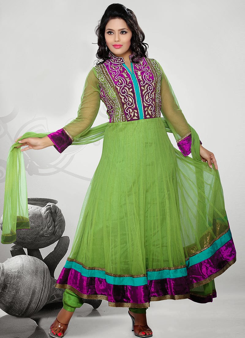 Pictures of Simple Wedding Anarkali Dresses 2014 - Latest ...