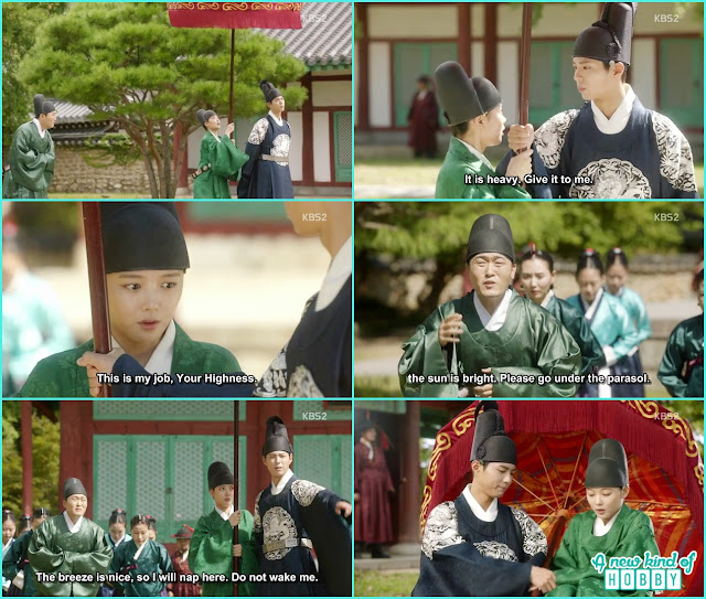 ra on holding umbrella for crown prince - Love In The Moonlight - Episode 8 Review