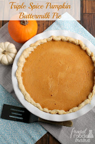 This perfectly spiced & tangy Triple Spice Pumpkin Buttermilk Pie is about to replace your traditional pumpkin pie.