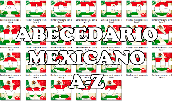 Banco de Imágenes Gratis: Abecedario de Letras Mexicanas A-Z Fiestas  Patrias Perfil de Redes Sociales