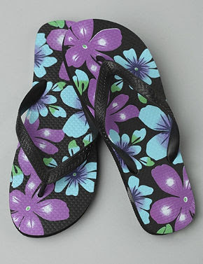 Tropical Flower Flip Flops