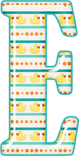 Abecedario con Patitos de Goma. 