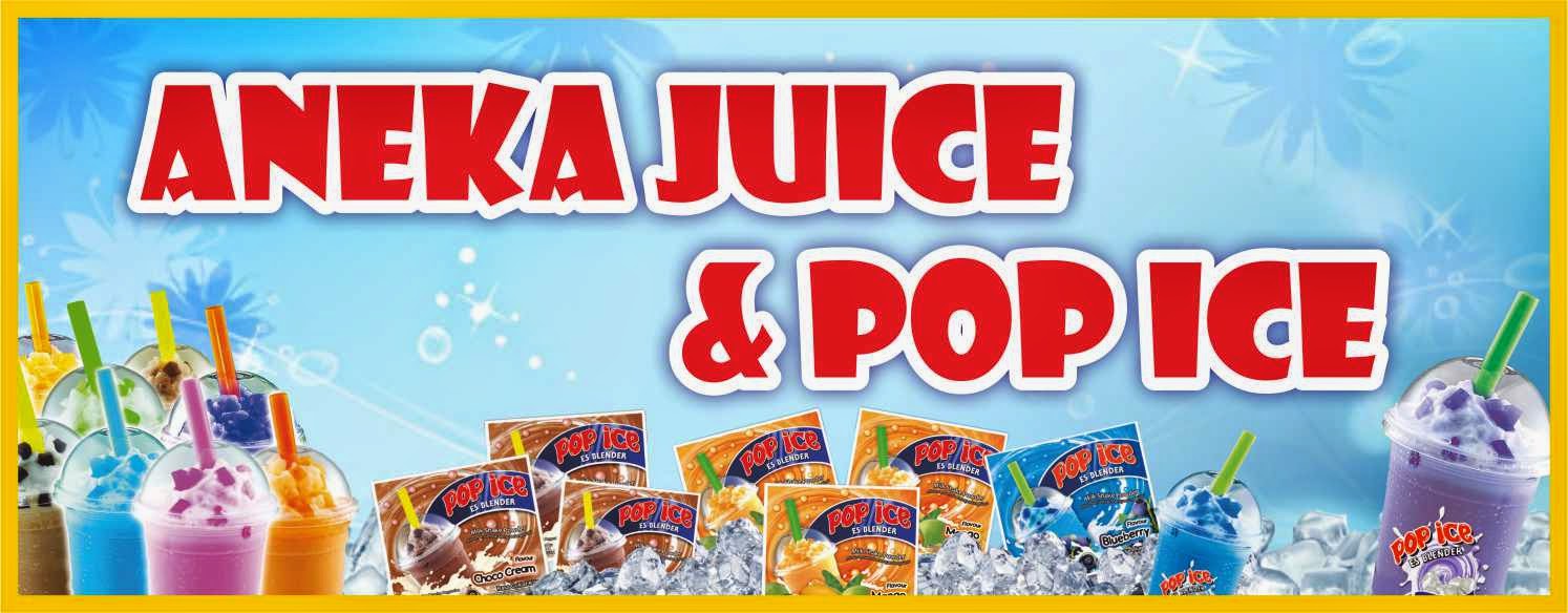 Desain Spanduk/Banner Aneka Juice dan Pop Ice Vector File 