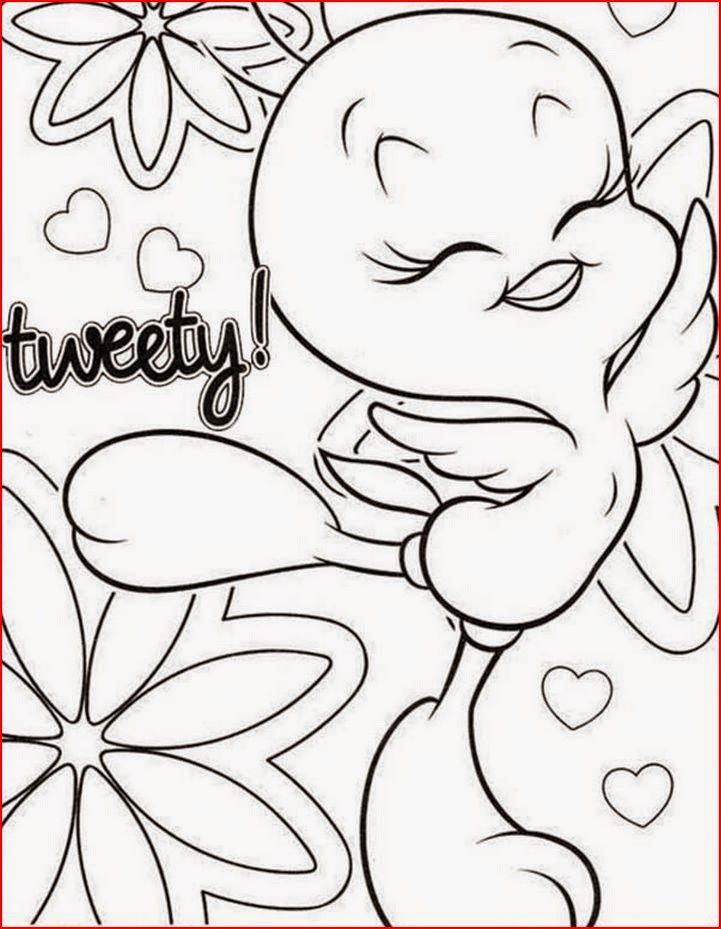 Download Coloring Pages: Tweety Bird free printable coloring pages ...