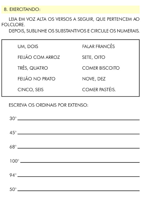 Atividades português 5 ano substantivos