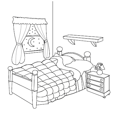 Sleeping Beauty Coloring Pages on Sleep Coloring Page   Bed Coloring Page