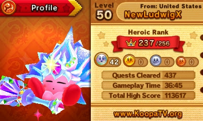 Team Kirby Clash Deluxe 42 platinum medals Beam Mage high score heroic rank
