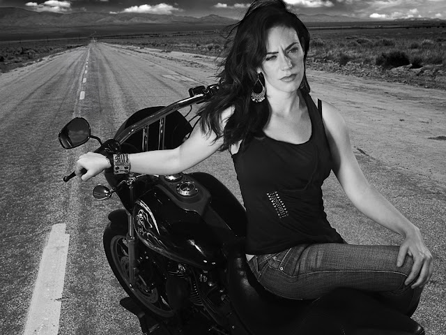 Sons of Anarchy Girl on Motorbike HD Wallpaper