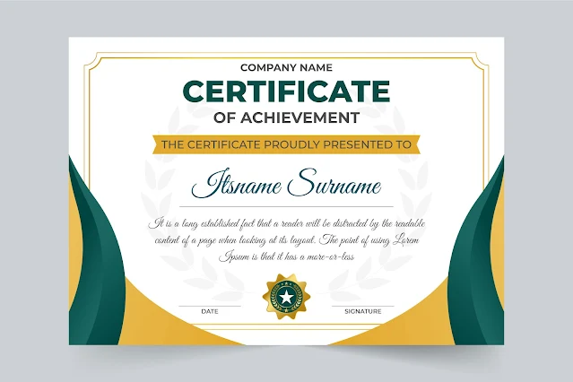 Office or university certificate vector free download