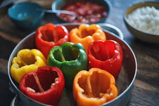 Stuffed Bell Pepper Recipe | Baked Bell Pepper Recipe