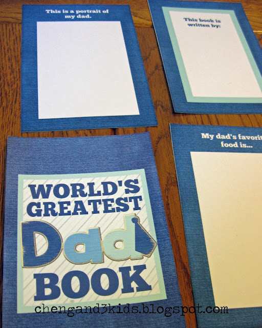 This is a free printable book for Father's Day or a gift for a dad's birthday.