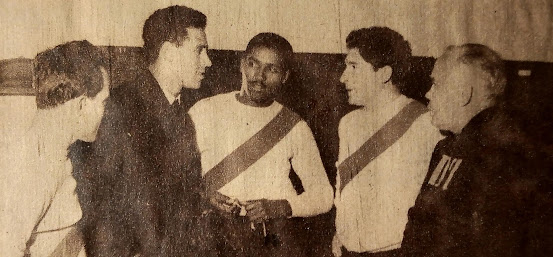 Juan Eulogio Urriolabeitia y Oscar Gómez Sánchez en River Plate año 1959
