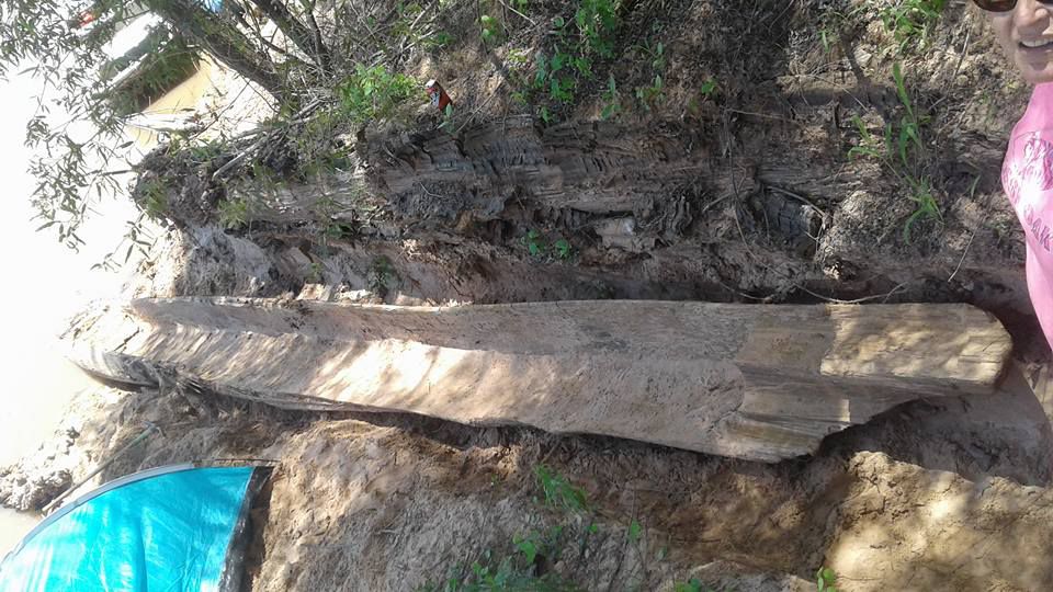 ancient indian canoe unearthed in north louisiana - the