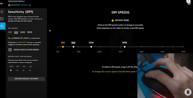 Sensitivity (DPI) merupakan kecepatan gerak mouse gaming kalian. Jadi semakin besar DPI maka semakin cepat geraknya (semakin jauh)