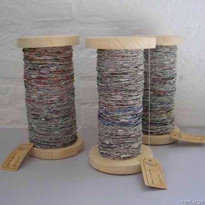 diy sunday: handspun newspaper yarn