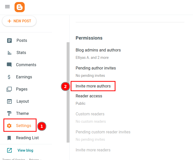 Add Authors in Blogger