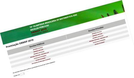 Premiação OBMEP 2019