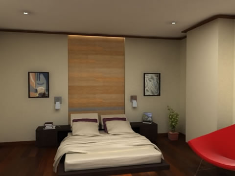 Modern apartment interiors 3D design rendering