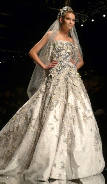 In Elie Saab its all about sparkles and its lovely