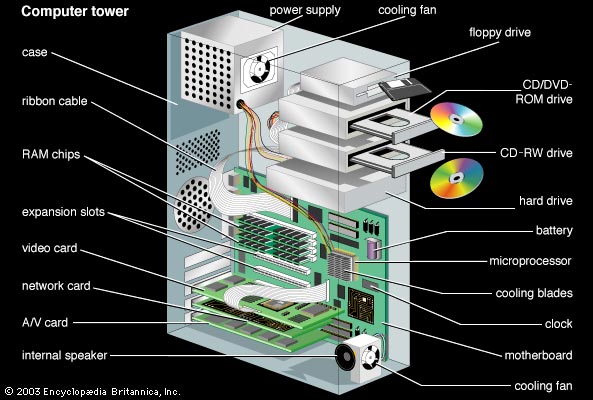 partes de una computadora. Las partes de la computadora