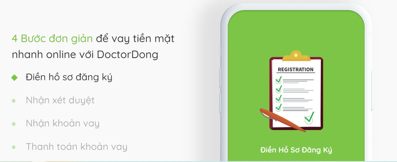 App DoctorDong Vay tiền