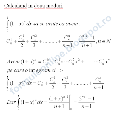 Matematica clasa a 12 a - exercitiu rezolvat 2