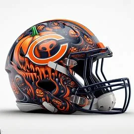 Chicago Bears halloween concept helmets