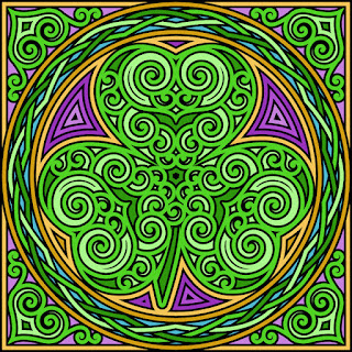 Shamrock coloring page- blank available in jpg and png format