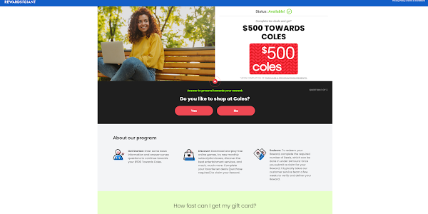 Your Chance to get a $500 Coles Gift Card