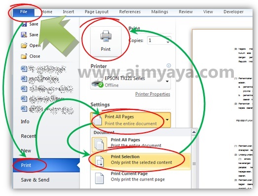  merupakan aplikasi pembuat dokumen yang handal Cara Print Sebagian Halaman di Ms Word 2010