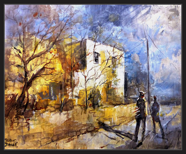 MARGANELL-PINTURES-LLUM-CASES-HIVERN-ARBRES-CAMINS-MUNICIPIS-PINTURA-ARTISTA-PINTOR-ERNEST DESCALS-