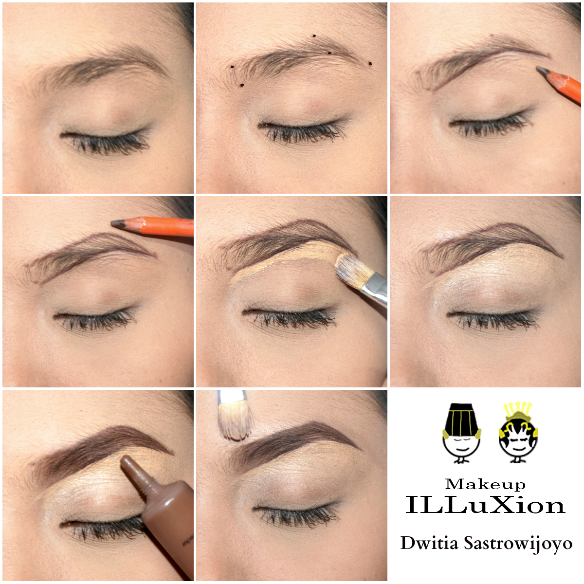 cara membuat alis  wardah illuxion tutorial alis  menyudut 