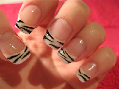 zebra nail designs