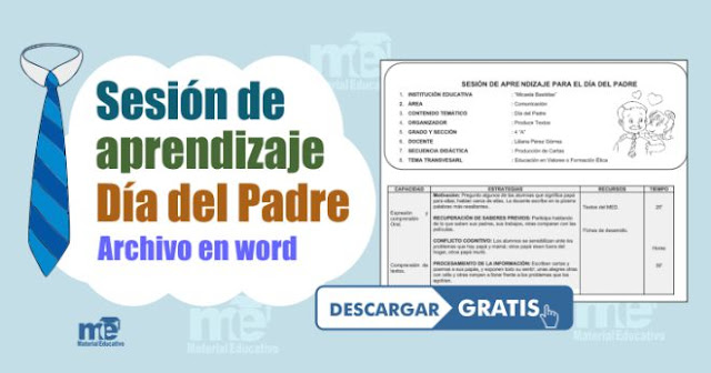  Sesión de aprendizaje Día del Padre