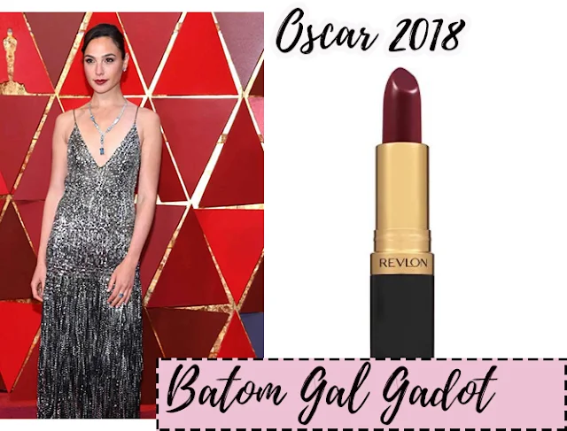 Batom da Gal Gadot, a Mulher Maravilha, no Oscar 2018