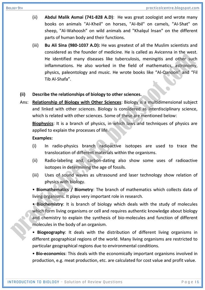 introduction-to-biology-solution-of-review-questions-biology-9th-notes