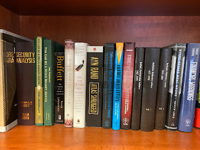Book shelf of Michael Burry