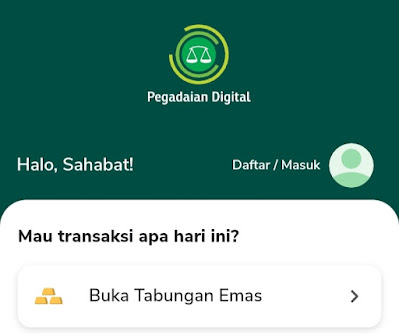 Menabung Emas di Pegadaian digital